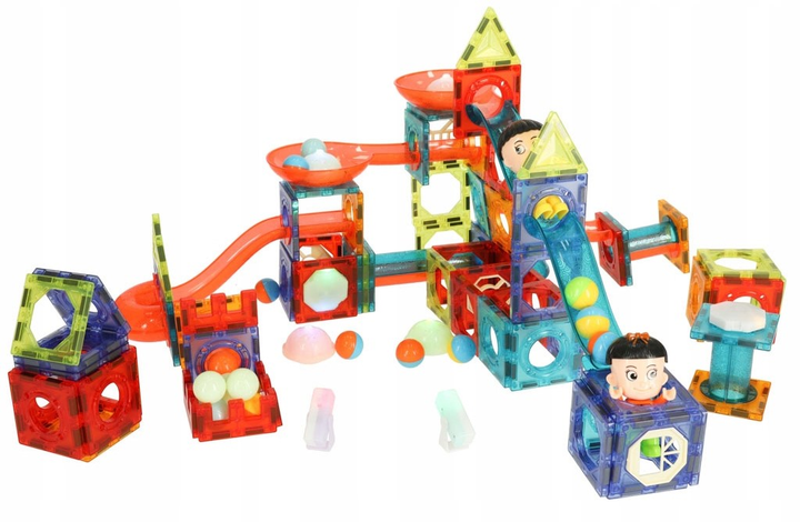 Klocki magnetyczne KIK Light Magnetic 202 elementy (5903039737693) - obraz 5