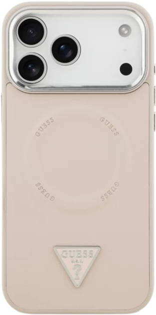 Панель Guess Triangle Logo MagSafe для Apple iPhone 17  Pro Max Pink (3666339515386) - зображення 2