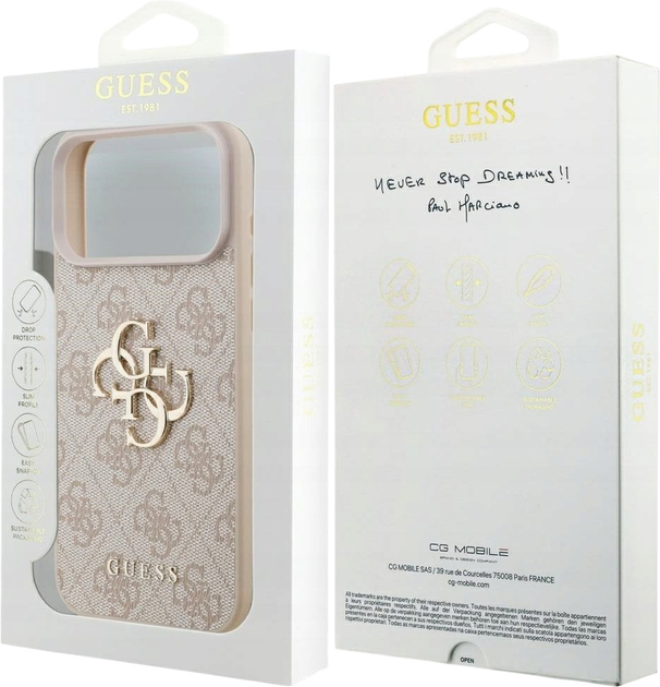 Панель Guess 4G Big Logo для Apple iPhone 17 Pro Max Pink (3666339491598) - зображення 8