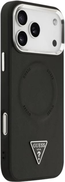 Панель Guess Triangle Logo MagSafe для Apple iPhone 17 Pro Max Black (3666339515225) - зображення 4