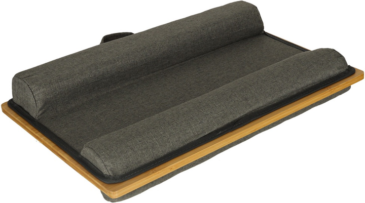 Стіл для ноутбука Ikonka портативний з подушкою Дерев'яний (5903039755710) - зображення 3