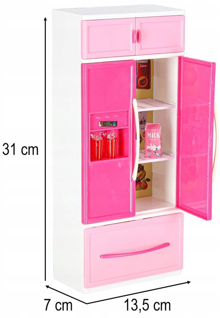 Mebelki dla lalek Kik kuchnia 4 segmenty dźwięki LED 48 cm (KX6117) (5903039719217) - obraz 4