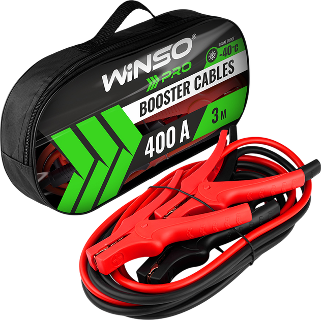 Проводи прикурювачі Winso PRO 138140 сила стуму 400 A довжина 3 м сумка на блискавці (590764838491) - Фото 1 Проводи прикурювачі Winso PRO 138140 сила стуму 400 A довжина 3 м сумка на блискавці (590764838491) - зображення 1