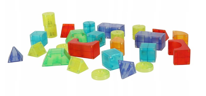 Klocki magnetyczne świecące KIK Light Magnetic Blocks Figury 64 elementy (5903039752726) - obraz 3