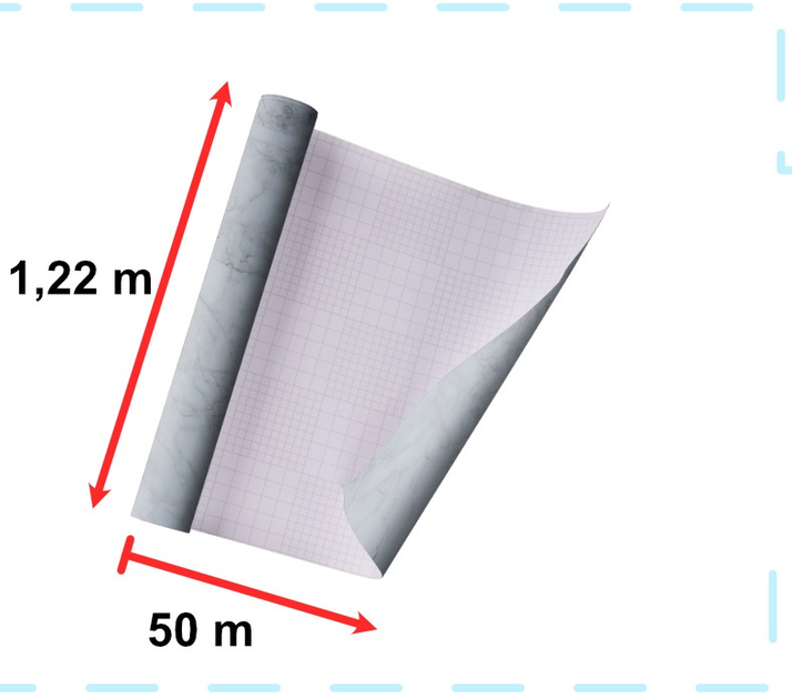 Самоклеюча плівка Ikonka 1.22 x 50 м Сірий мармур (5903039728226) - зображення 4