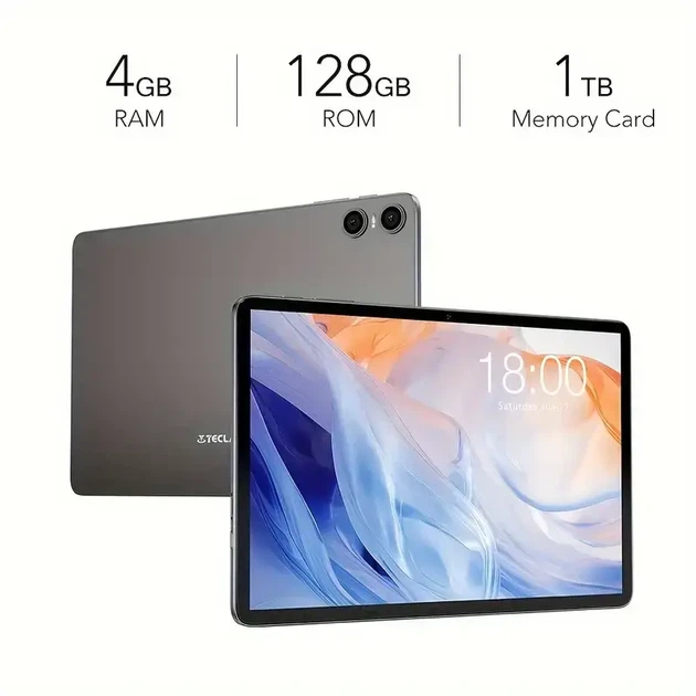 Планшет Teclast P30 (TLC005) 4/128 ГБ, 10.1" IPS, Wi-Fi, Android 14, Бірюзовий, у комплекті клавіатура та чохол - зображення 5