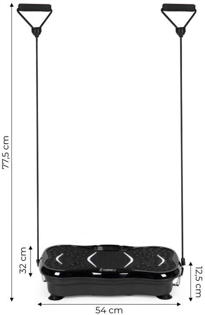 Вібраційна платформа ModernHome by Multistore з еспандерами та пультом GB-CF002S (5905817008032)  - зображення 12
