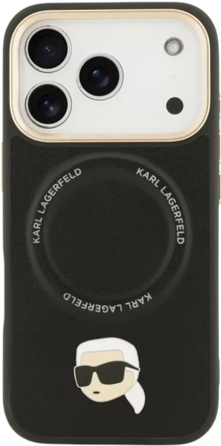 Панель Karl Lagerfeld Big Strap Karl Metal Logo MagSafe  do Apple iPhone 17 Pro Black (3666339539771) - зображення 3