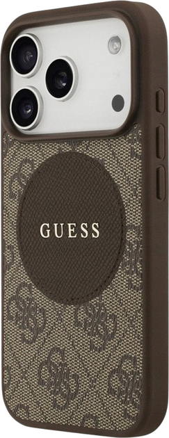 Панель Guess 4G Circle Classic Logo MagSafe для Apple iPhone 17 Pro Brown (3666339490027) - зображення 2