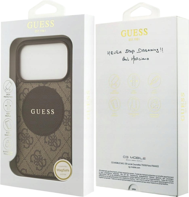 Панель Guess 4G Circle Classic Logo MagSafe для Apple iPhone 17 Pro Brown (3666339490027) - зображення 8