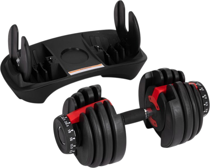 Hantel regulowany ModernHome by Multistore żeliwny z podstawką 2.5-24 kg GB-FW207-24KG (5905817008025) - obraz 5