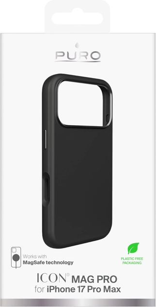 Etui Puro Icon Mag Pro do Apple iPhone 17 Pro Max Black (8018417525797) - obraz 7