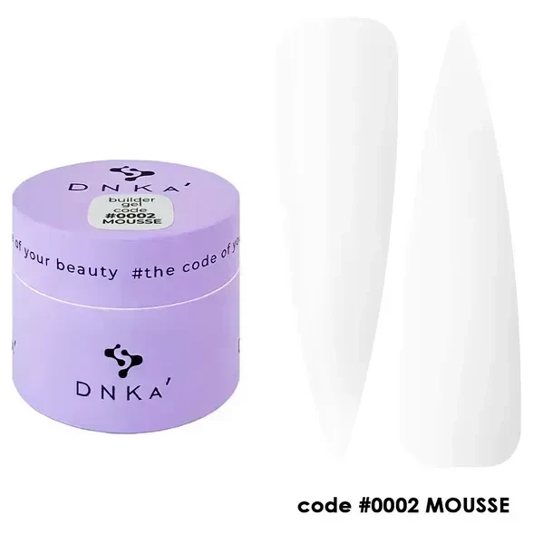 DNKa' Builder Gel Mousse #0002 гель для нарощення укріплення - Фото 1 DNKa' Builder Gel Mousse #0002 гель для нарощення укріплення - изображение 1