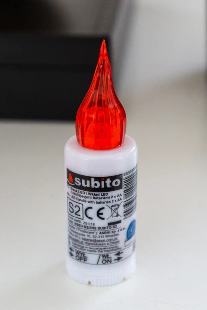 Свеча led mini Subito S2 (50 дней) (Красная) - Фото 2 Свеча led mini Subito S2 (50 дней) (Красная) - изображение 2