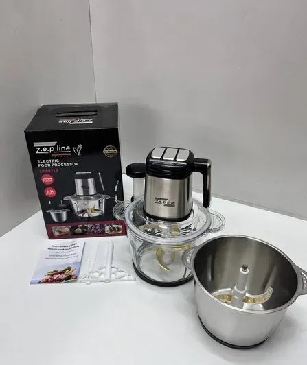 Измельчитель Zepline ZP-00219 6-в-1 с двумя чашами стекло и