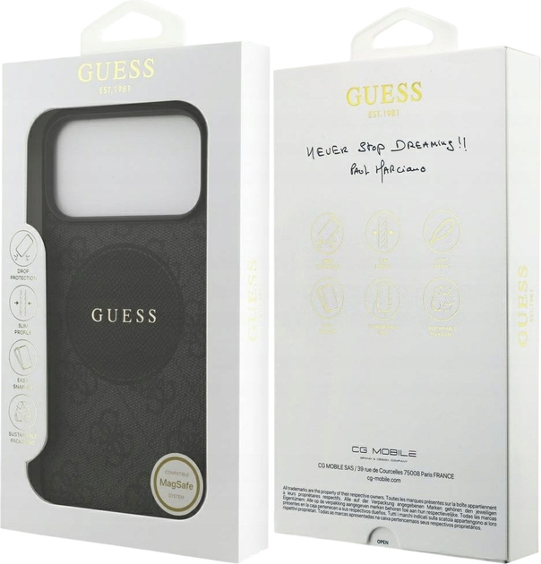 Панель Guess 4G Circle Classic Logo MagSafe для Apple iPhone 17 Pro Max Black (3666339489991) - зображення 8
