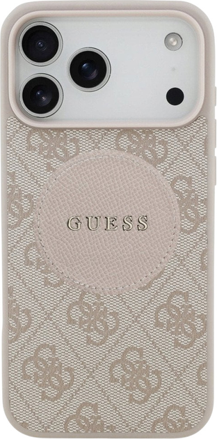 Etui plecki Guess 4G Circle Classic Logo MagSafe do Apple iPhone 17 Pro Max Pink (3666339490072) - obraz 3