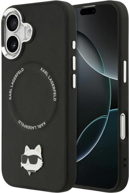 Панель Karl Lagerfeld Choupette Pin MagSafe do Apple iPhone 17 Black (3666339496098) - зображення 1