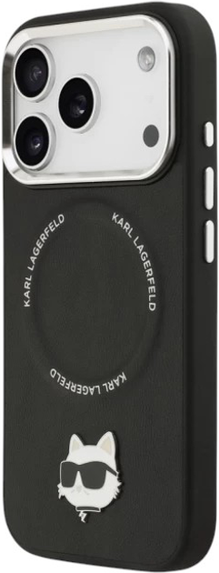 Панель Karl Lagerfeld Choupette Pin MagSafe do Apple iPhone 17 Pro Black (3666339496128) - зображення 3