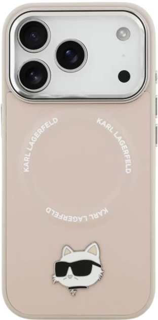 Etui Karl Lagerfeld Choupette Pin MagSafe do Apple iPhone 17 Pro Max Pink (3666339495954) - obraz 4