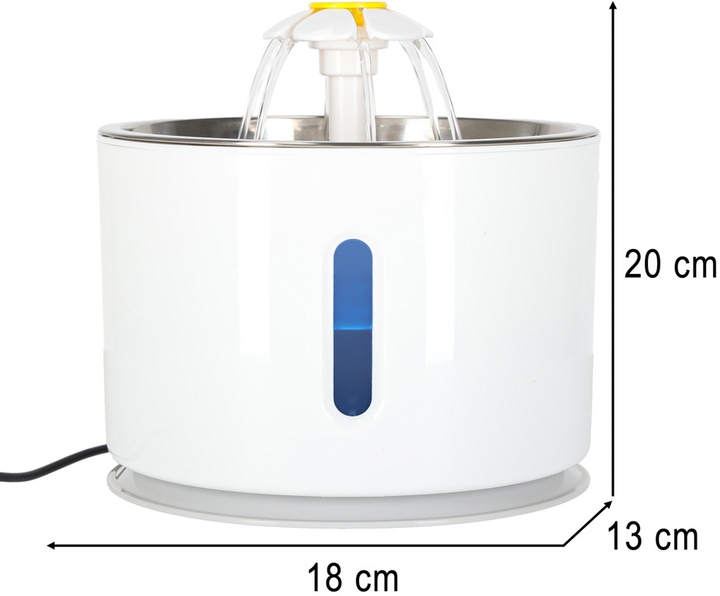Fontanna dla kotów KIK LED USB 2.4 l filtr czyszczący (0022517437209) - obraz 11