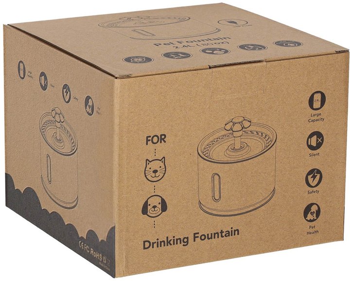 Fontanna dla kotów KIK LED USB 2.4 l filtr czyszczący (0022517437209) - obraz 12