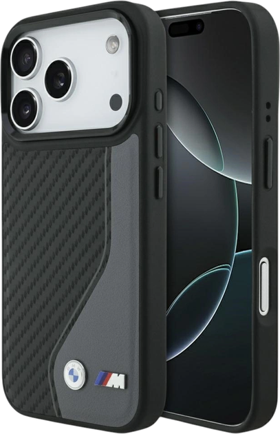 Панель BMW M Carbon Logo MagSafe для Apple iPhone 17 Pro Graphite (BMHMP17L25PCCSCAK) - зображення 1
