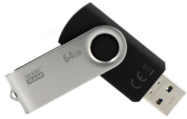 флеш-драйв GOODRAM UTS2 64 GB TWISTER Чорний (UTS2-0640K0R11) - изображение 2