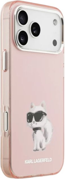 Etui Karl Lagerfeld IML Aquarelle Choupette MagSafe do Apple iPhone 17 Pro Pink (3666339531034) - obraz 4