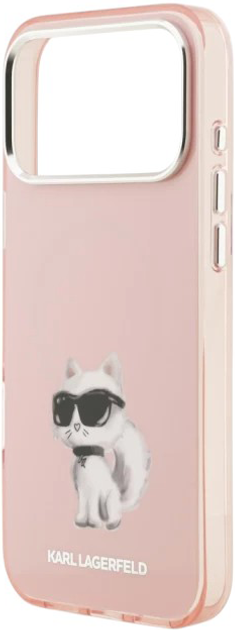 Etui Karl Lagerfeld IML Aquarelle Choupette MagSafe do Apple iPhone 17 Pro Pink (3666339531034) - obraz 6