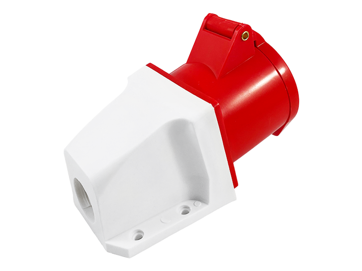 Розетка силовая стационарная Lemanso LM2038 32А 5п (3п+е+н) 380-415V IP44 LEE-125L Красная - изображение 3