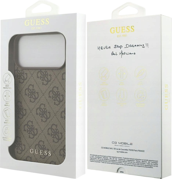 Панель Guess 4G Classic Case для iPhone 17 Pro Max Brown (3666339556174) - зображення 8