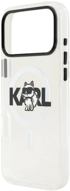 Панель Karl Lagerfeld IML Choupette Sketch Logo MagSafe do Apple iPhone 17 Pro Max Transparent (3666339504700) - зображення 6