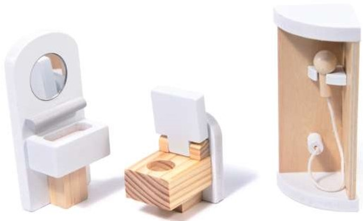 Drewniany domek dla lalek Kik MDF LED 78 cm Czarny (KX6201) (5903039709904) - obraz 11