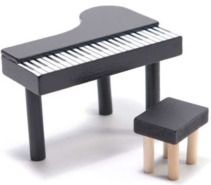 Drewniany domek dla lalek Kik MDF LED 78 cm Czarny (KX6201) (5903039709904) - obraz 16