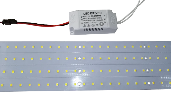 Комплект світлодіодних лінійок для растрового світильника L6 SMD2835 144 LED 170-265В 28Вт IP20 6000K 500мм - зображення 3