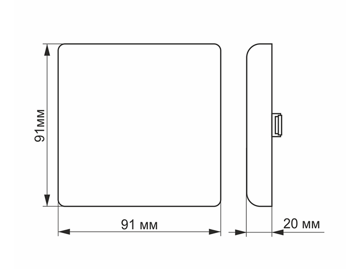 Светильник светодиодный врезной VIDEX VL-DLFS-094 квадратный 9W 4100K IP20 - изображение 3