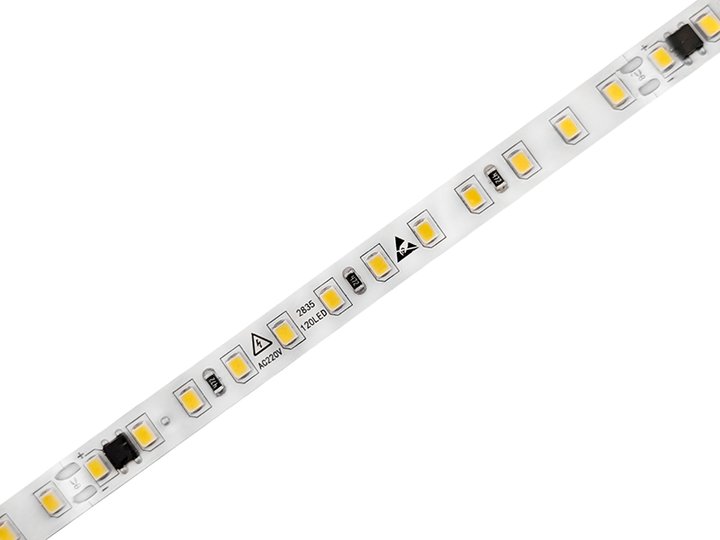 Світлодіодна стрічка 1 м SMD2835 120 LED 220В 8Вт/м IP20 нейтральний білий - зображення 4
