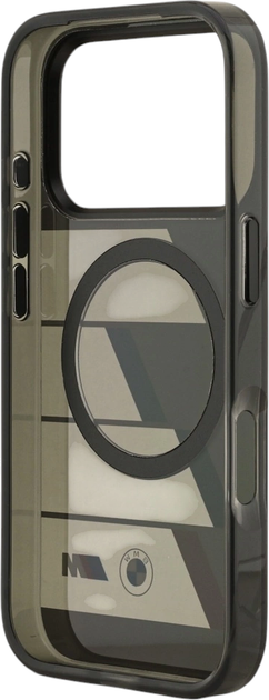 Панель BMW M IML Metal Buttons Tricolor Lines MagSafe для Apple iPhone 17 Pro Gray (BMHMP17L25HTTRIA) - зображення 7