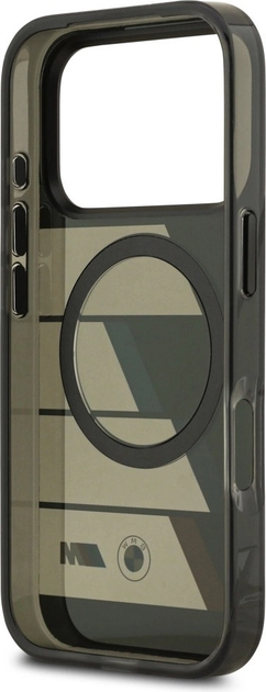 Панель BMW M IML Metal Buttons Tricolor Lines MagSafe для Apple iPhone 17 Pro Black (BMHMP17L25HTTRIK) - зображення 7