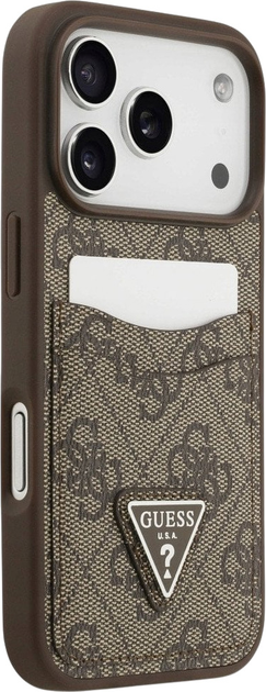 Панель Guess 4G Double Card Triangle для iPhone 17 Pro Brown (3666339552602) - зображення 4