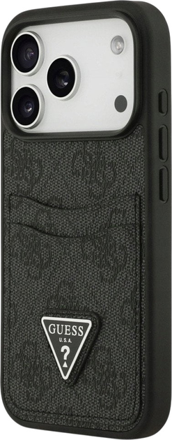 Панель Guess 4G Double Card Triangle для iPhone 17 Pro Black (3666339552640) - зображення 2