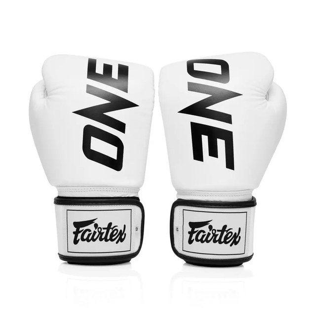 Рукавички боксерські шкіряні з бинтами Fairtex BGV1-ONE 14 унцій, білі - изображение 5