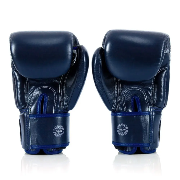 Рукавички боксерські шкіряні з бинтами Fairtex BGV1-ONE 14 унцій, темно-сині - изображение 4