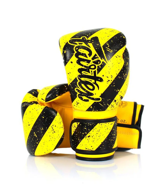 Рукавички боксерські з бинтами Fairtex BGV14Y 12 унцій, жовто-чорні - изображение 2
