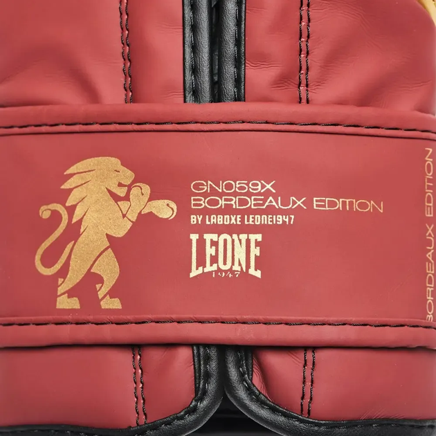 Рукавички боксерські з капою Leone GN059X BORDEAUX ED 10 унцій, червоні - изображение 6