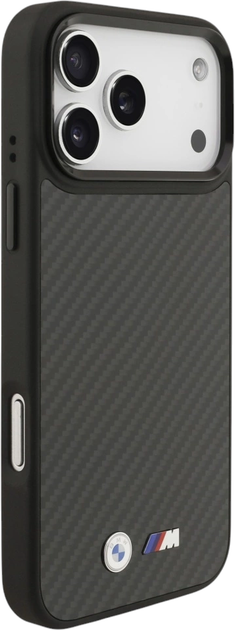 Etui plecki BMW M Kevlar Matt MagSafe do Apple iPhone 17 Pro Max Black (BMHMP17X24CFMMK) - obraz 3