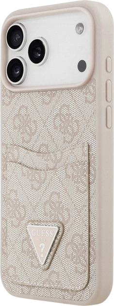 Etui plecki Guess 4G Double Card Triangle do iPhone 17 Pro Max Pink (3666339552732) - obraz 2