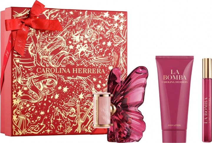 Zestaw damski Carolina Herrera La Bomba Woda perfumowana 80 ml + Balsam do ciała 100 ml + Miniaturka Woda perfumowana 10 ml (8411061122426) - obraz 1