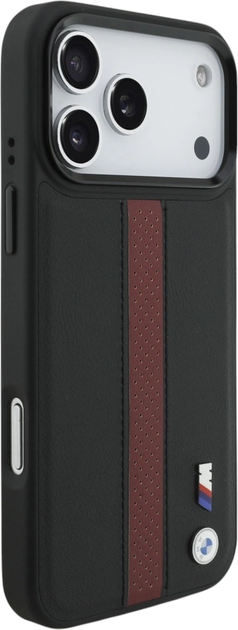 Панель BMW M Perforated Stripe Logo MagSafe для Apple iPhone 17 Pro Max Red (BMHMP17X25PCPSKR) - зображення 3
